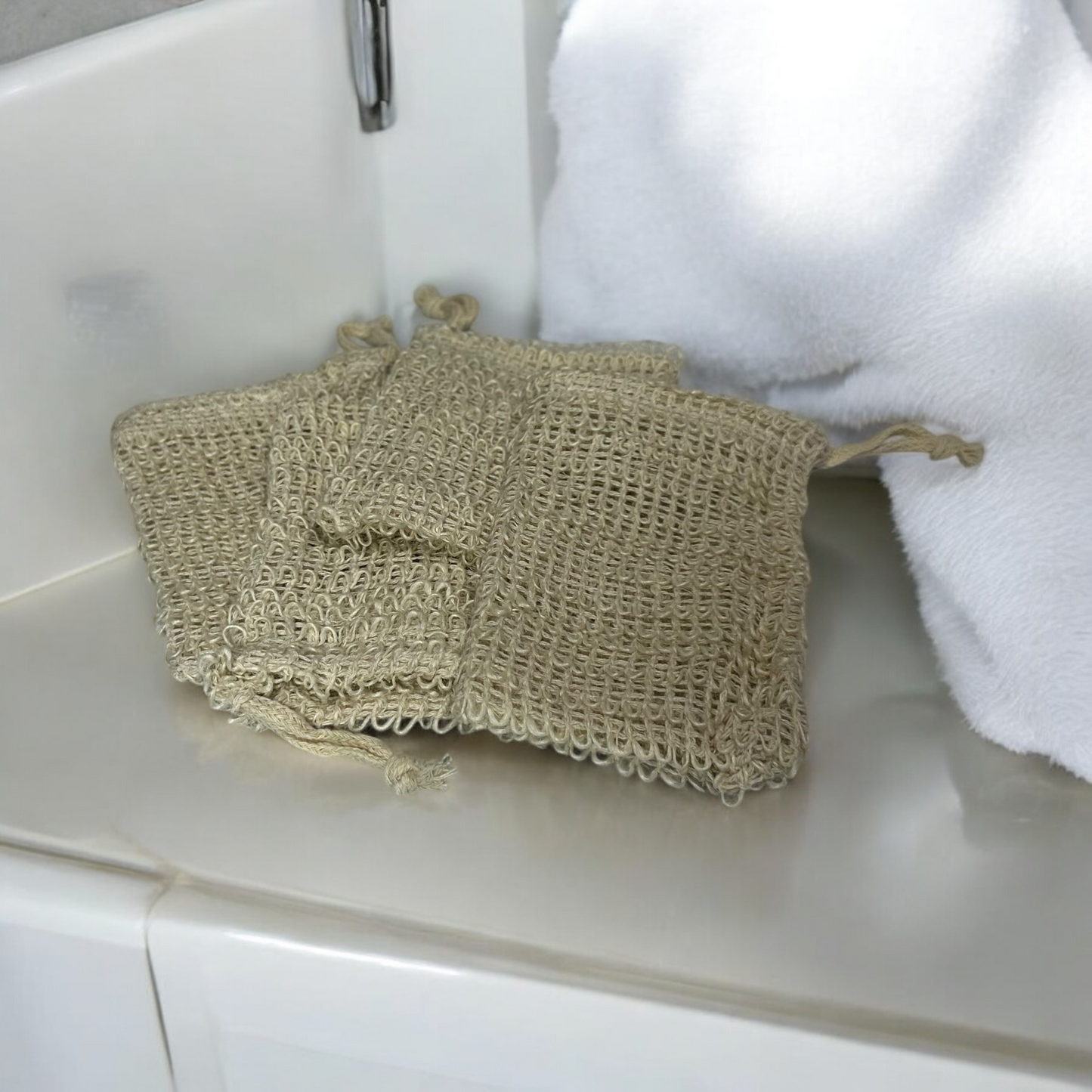 Natural Sisal Soap Saver Bags